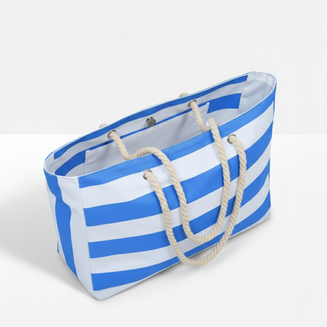 Claire Striped Canvas Tote