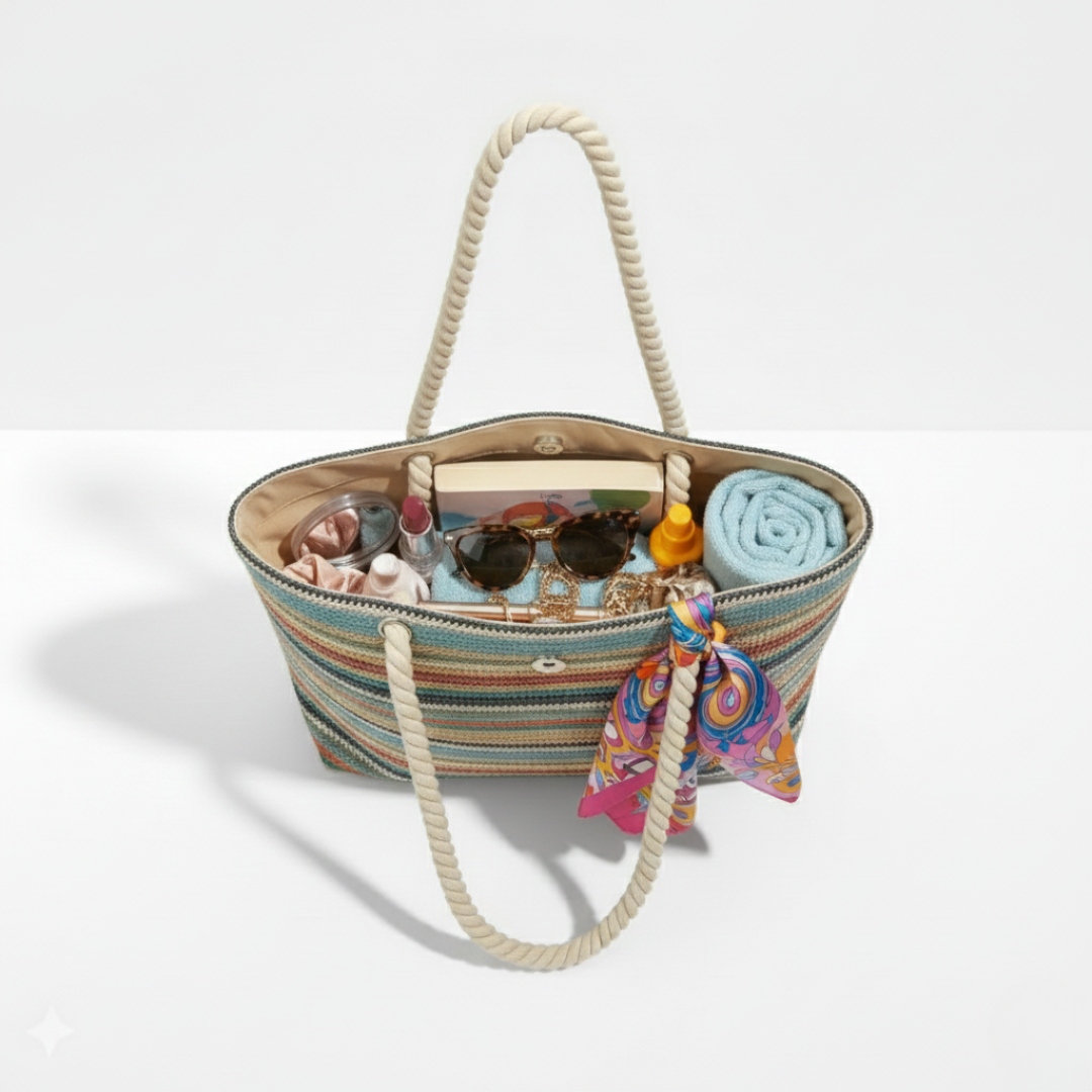 Woven Straw Beach Tote