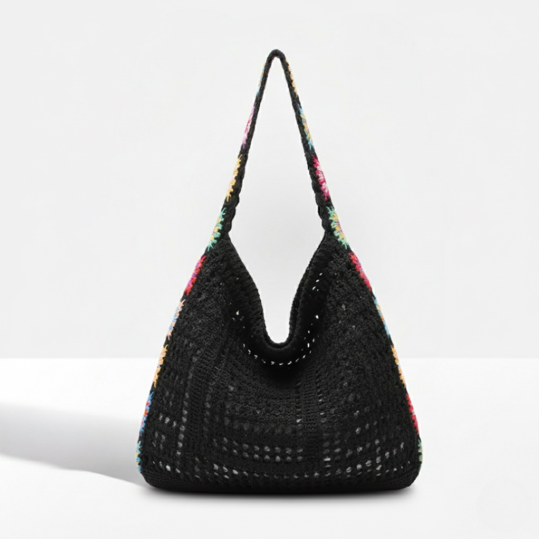 Elara Crochet Floral Tote