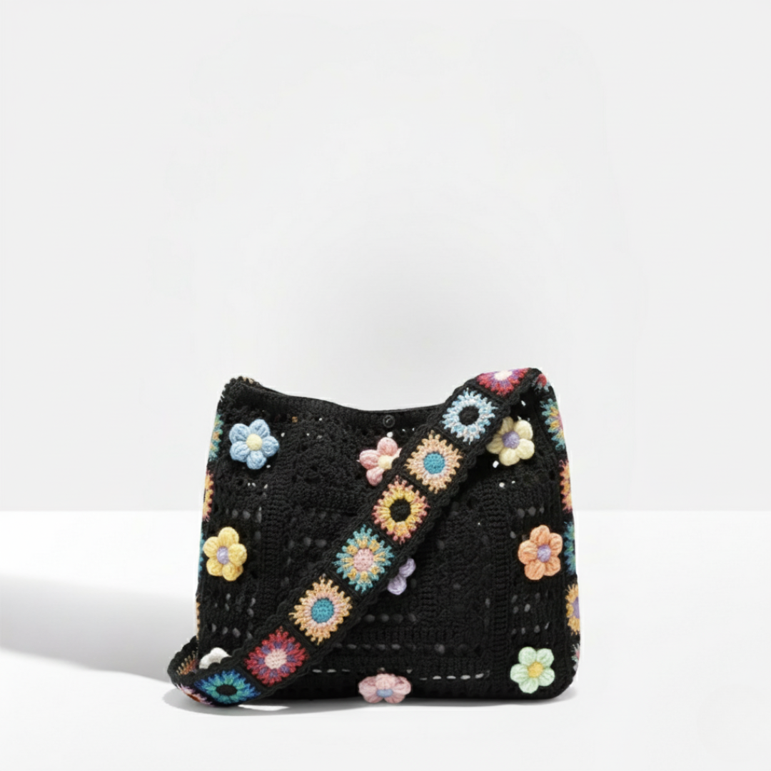Elara Crochet Floral Tote
