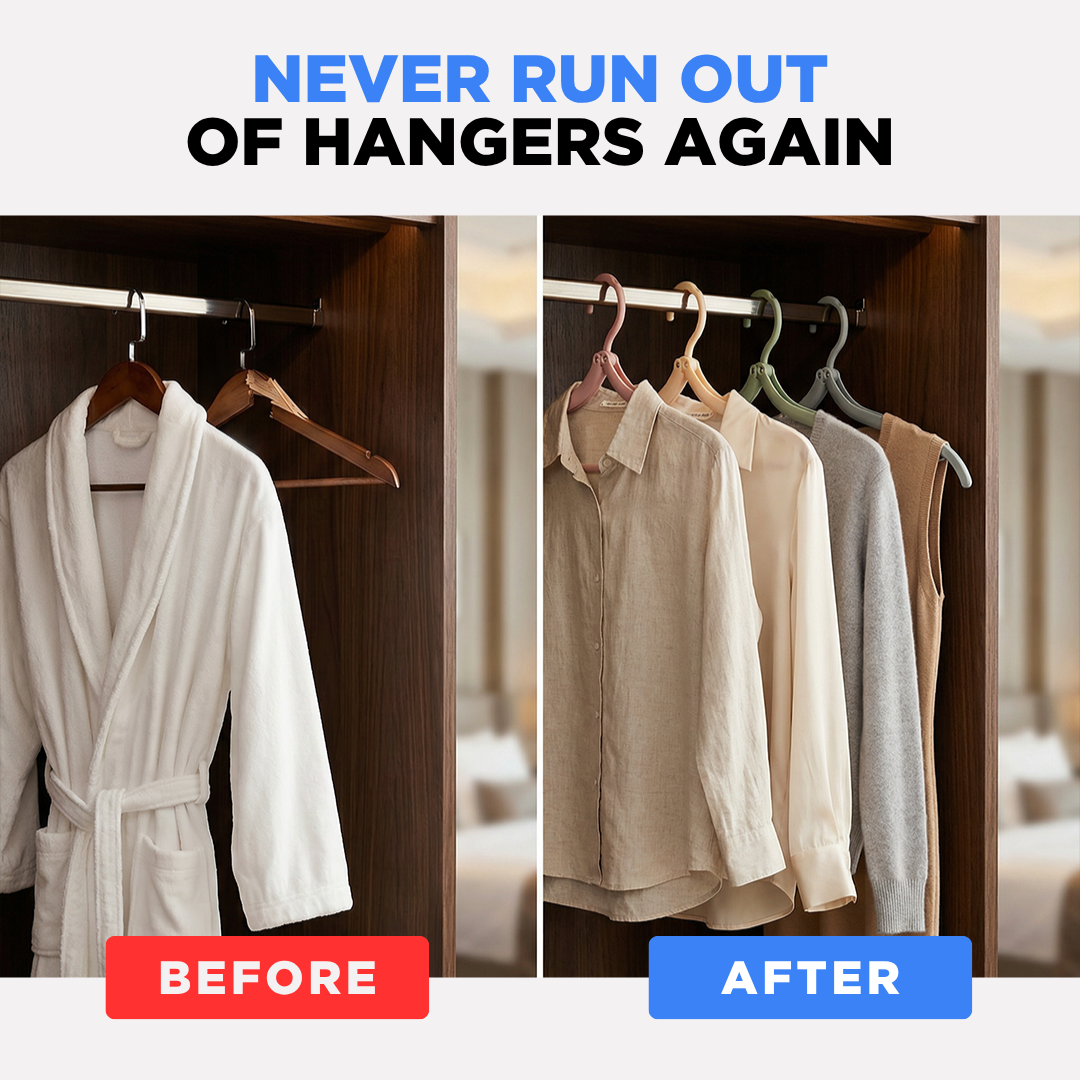 Foldable Travel Clothes Hangers 10pcs Set