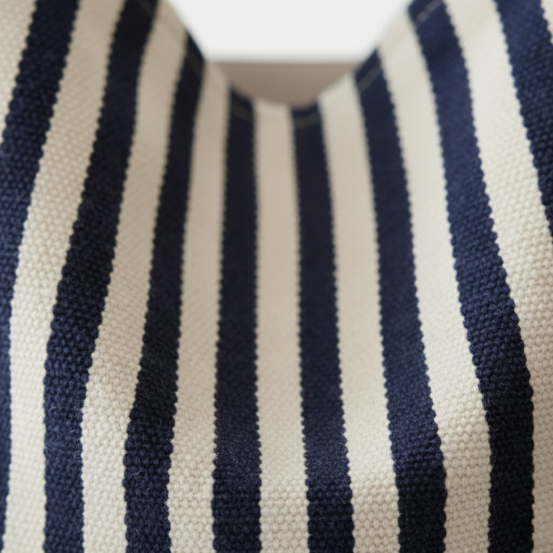 Iris Striped Canvas Tote